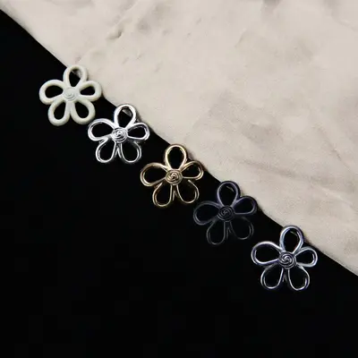 Irregular Small Floral Hollow Metal Buttons for Coats