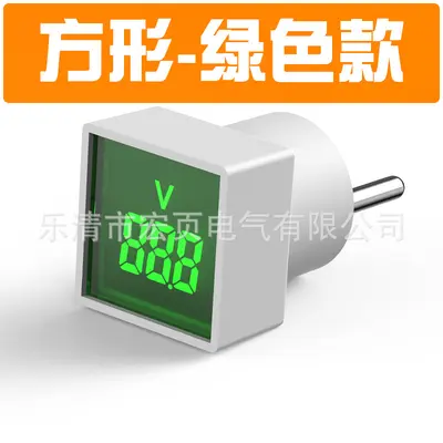 European Plug-In Digital Voltage Meter LED Indicator AC 220V/230V - 13