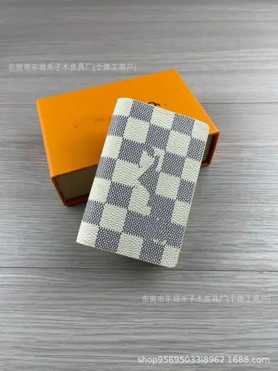 欧洲经典外贸钱包时尚爆款老花格子短款高品质护照本卡夹零钱卡包 - 11