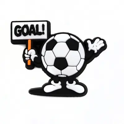 Football Themed Soft Rubber Clog Charms, World Cup Decorative - 10