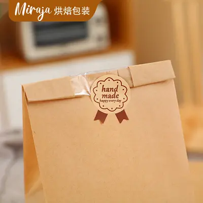 Kraft Paper Bread Bags with Window, Wire Twist-Tie, Disposable
