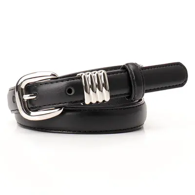 Women's Red Belt for Jeans, Decorative Leather Look, Versatile Style - 7