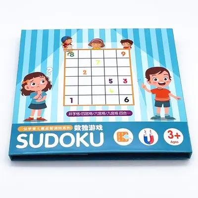 Manyetik 4'ü 1 Arada Sudoku Kitap Tipi Ebeveyn-Çocuk Zeka Oyunu - 6
