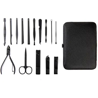 15-teiliges Edelstahl-Nagelscherensatz des Herstellers, Maniküre- und Pediküre-Messer, Schönheitspinzette, Maniküre-Werkzeug, dünne Verpackung