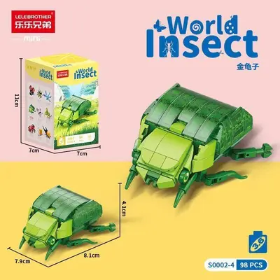 Children's Educational Building Blocks Insect Model Set with Butterfly and Scorpion - 8