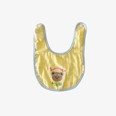 Cotton Gauze Baby Drool Bib, Absorbent, Colored