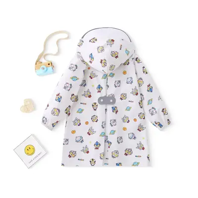 Hochwertige Kinderregenjacke in einem Stück für Jungen und Mädchen, Kleinkinder und kleine Kinder mit Schultasche, lange, wasserdicht, winddicht und schneefest Poncho