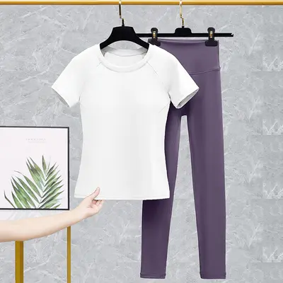 Backless Women's Yoga Set for Spring and Summer Fitness - 12