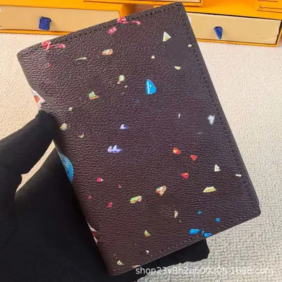 驴钱包卡包丝印卡通护照夹真皮甜甜圈钱夹二折护照包多功能证件包 - 7