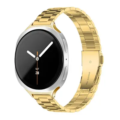 Metal Watch Band for Samsung Galaxy Watch 9 and Watch 8, Slim Three-Bead Stainless Steel - 7
