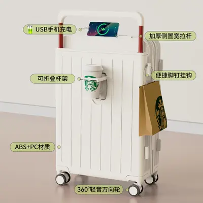 Password Cabin Suitcase with Universal Silent Wheels for Travel - 3