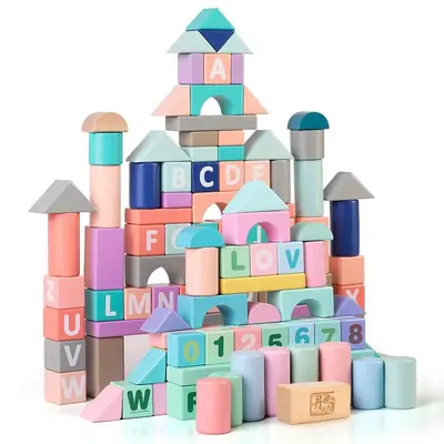 Macaron Large Chewable Alphabet Building Blocks, Educational Toy from Age 1 - 6