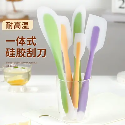 Büyük ve küçük entegre yarı saydam silikon kazıyıcı diy pişirme özel kek dekorasyon kazıyıcı aracı