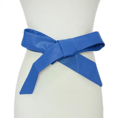 Women's Thin Long Soft Bow Belt, Korean Style Dress Belt - 7