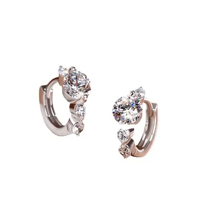 S925 silver earrings, zircon, diamond-look - 5