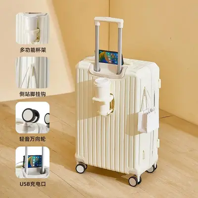 New multifunctional suitcase 28 inch large capacity wheeled bag 20 inch overnight bag high-appearance silent combination lock box