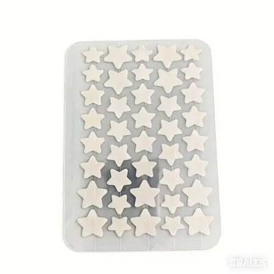 Star Pimple Patch, Hydrocolloid Fluid-Absorbing, Invisible, Makeup-Compatible - 10