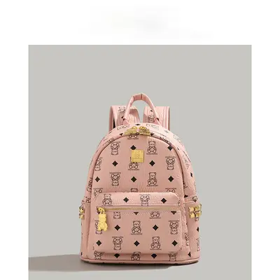 Cute Bear Pattern Large Capacity Women's School Backpack - 11
