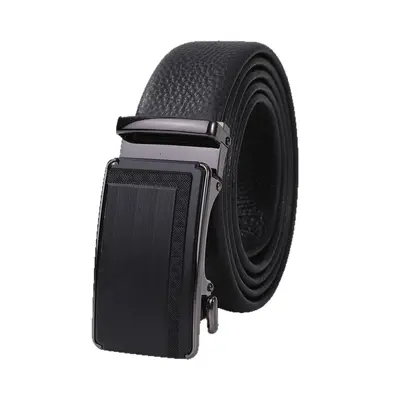 Yüksek Kaliteli Tam Tahıl Deri Erkek Otomatik Toka Gerçek Deri Kemer Lüks Hisli Tam Sığır Derisi Erkek Moda Pantolon Kemeri - 6