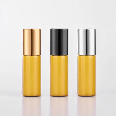 2ml kozmetik rulo şişesi 3ml kahverengi cam şişe 5ml ışık geçirmez rulo şişe 10ml kahverengi esansiyel yağ şişesi