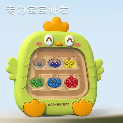 Children's Educational Chick Ball-Catching Game, Hand-Eye Coordination, Magnetic Maze Draw