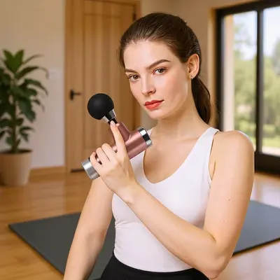 Mini Fascia Gun with Vibration Massage Stick, Long Battery Life - 4