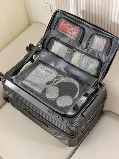 28 Zoll erweiterbarer Trolley mit leisen Rollen und Zahlenschloss - 4