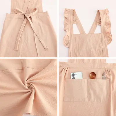 Japanese-Style Restaurant Apron, 100% Cotton, for Women and Men