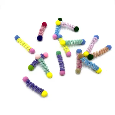 Macaron-Colored Plush Spring Cat Teaser Toy - 10