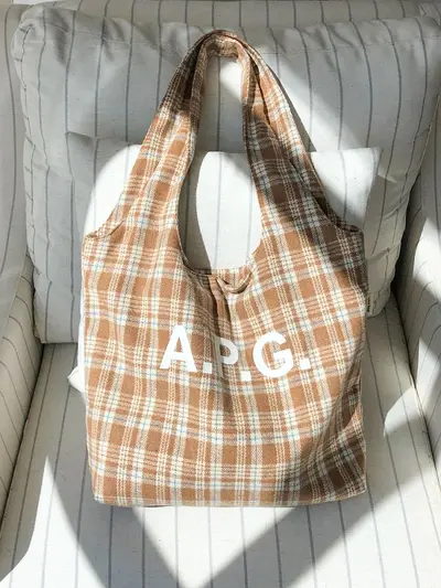 Plaid Women's Shoulder Bag, Korean Style, Winter - 11