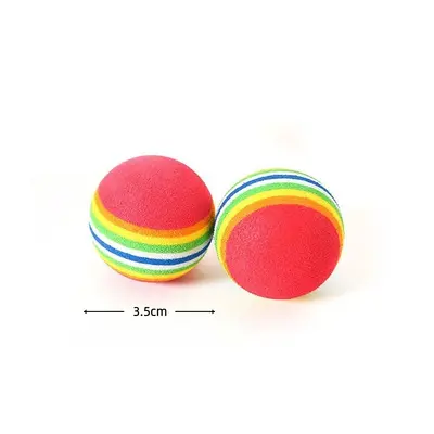 Colorful plastic bell ball mesh cut ball sound funny cat ball pet supplies self-pleasure chewing cat toy - 12