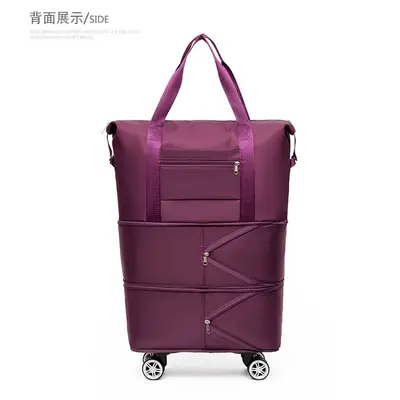 Universal Rollkoffer, Reisekoffer mit Rollen, großvolumige Tasche, Damenklapptrolley, Einkaufs- und Kosmetiktasche