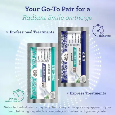 Coconut Mint Teeth Whitening Strips, 14 Pieces - 5