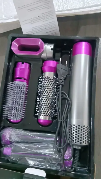 Amazon Cross-Border 5-in-1 Curling Iron Hot Air Brush Hair Dryer Curler Straightener Brush Auto Hair Suction - 7