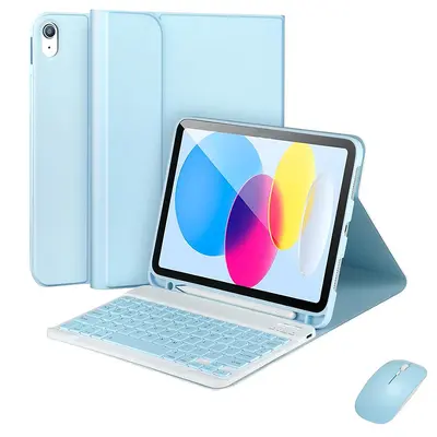 iPad 10th Gen Protective Case with Detachable Bluetooth Keyboard, A16, Pen Slot - 12