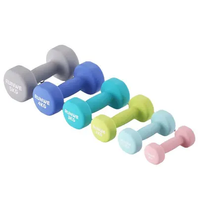 Langwei Dumbbell Set, Women's and Men's Home Fitness, Pure Iron, Arm Training