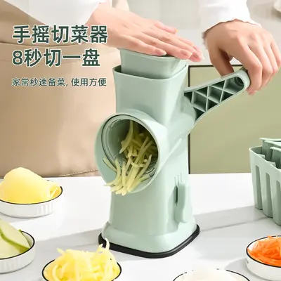 Drum vegetable slicer multifunctional hand-crank potato slicer - 2