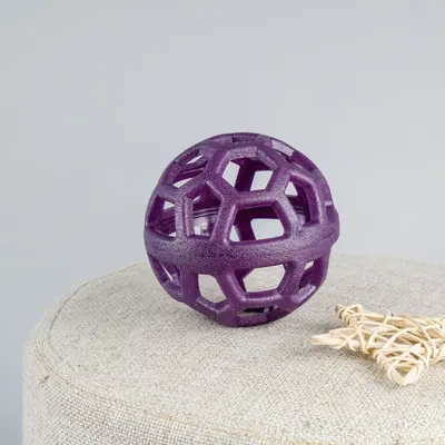 TPR Dog Toy Ball, Bite-Resistant, Geometric Hollow Design - 10