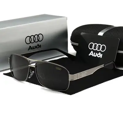 Audi Retro-Sonnenbrille mit eckigem Rahmen, polarisiert, Modell 553 - 8