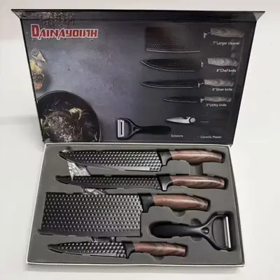 Paslanmaz çelik mutfak bıçak seti, 6 parça - 10