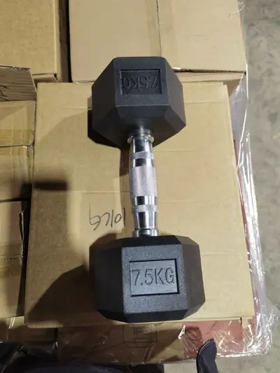 Großhandel Export Fitnessstudio 1-50kg Herren- und Damen-Heimhantel-Set gummibeschichtete sechseckige Hanteln für gewerbliche Nutzung - 9