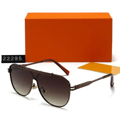 Metal One-Piece Unisex Sunglasses, Retro Women's and Men's Style, Model 22295 - 5