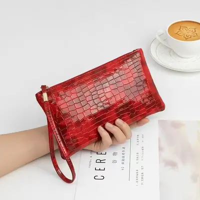 2026 Crocodile Pattern Women's Clutch and Wallet, Large Capacity