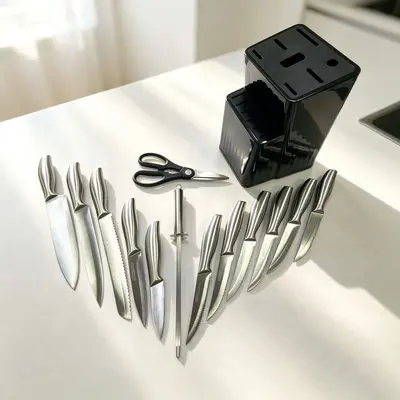 不锈钢刀具套装家用厨师女士专用刀具厨房刀切片切肉菜刀14件套