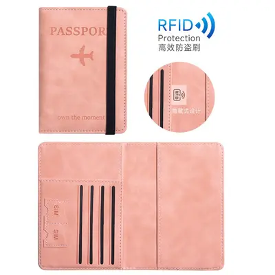 PU leather passport card holder, multi-card travel case - 12