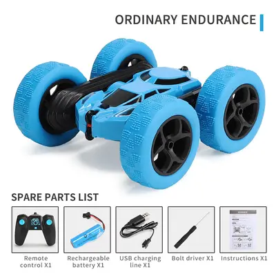 Double-Sided Stunt 4WD Remote Control Car, 360-Degree Flip, with Lights - 7
