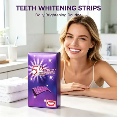5D Lila Zahnaufhellungsstreifen, WHITE STRIPS Stil - 3