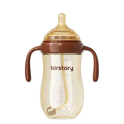 Georgie Bear PPSU Newborn Baby Bottle, Anti-Colic, 0-6 Months, with Straw