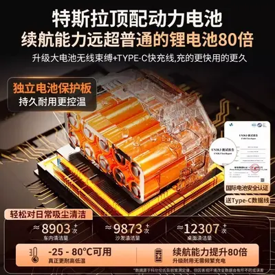车载吸尘器超强大吸力无线车用迷你手持式小型汽车内家用吹一体机 - 4