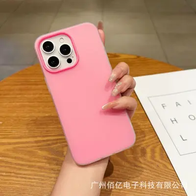 Apple 18 gel phone case, drop-resistant, solid color options - 8